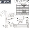 Bristan Cherry Easyfit Sink Mixer Brushed Nickel Kitchen Tap Spares